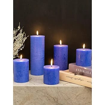 4Pcs Beautiful Pillar Candles Set Size (3x3) (3x4) (3x6) (3x9)