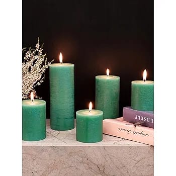 4Pcs Beautiful Pillar Candles Set Size (3x3) (3x4) (3x6) (3x9)