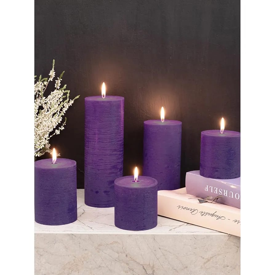 4Pcs Beautiful Pillar Candles Set Size (3x3) (3x4) (3x6) (3x9)