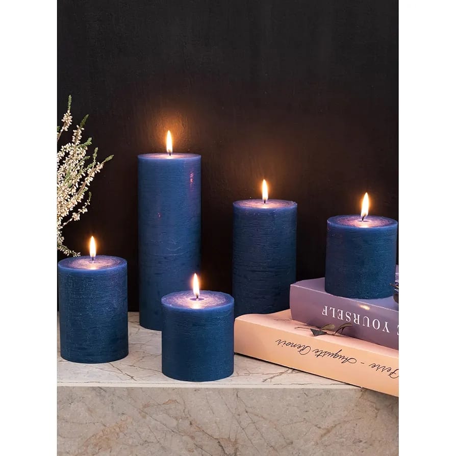 4Pcs Beautiful Pillar Candles Set Size (3x3) (3x4) (3x6) (3x9)