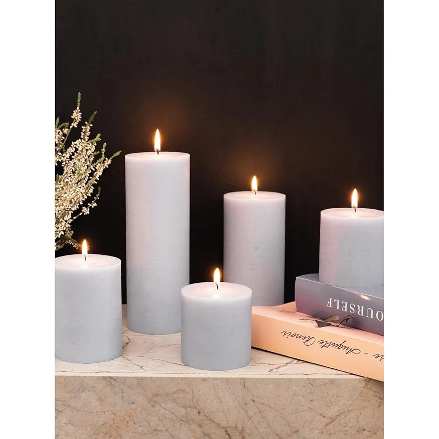 4Pcs Beautiful Pillar Candles Set Size (3x3) (3x4) (3x6) (3x9)
