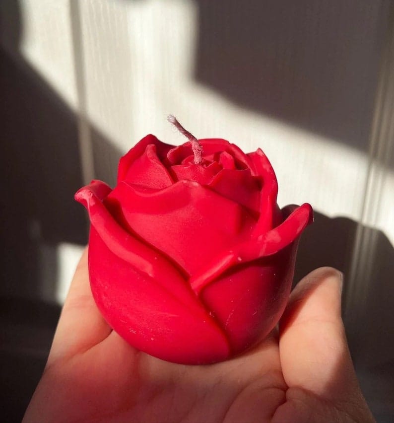 Valentine's Day 4-Piece Scented Flower Candle Set