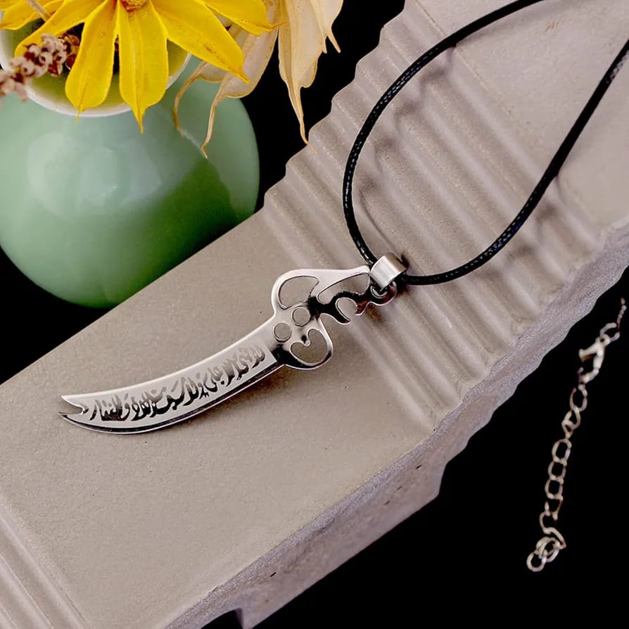 Elegant Pendant Necklace & Black Candle Set – 4 Pcs Combo