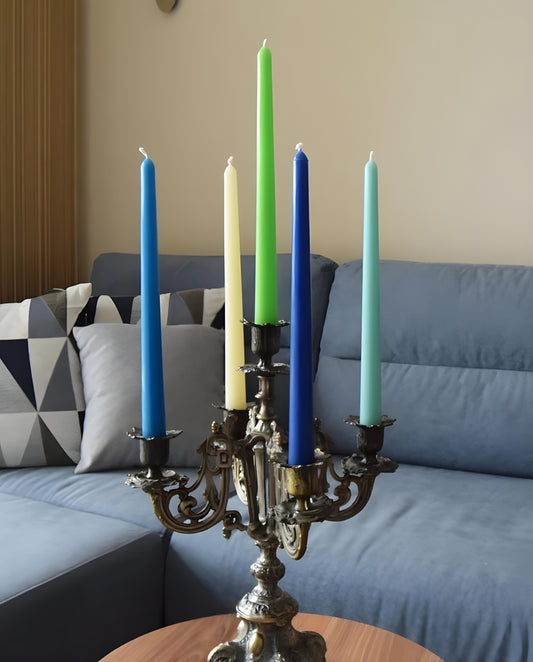 Set of 6 Elegant 8-Inch Dinner Taper Candles – Perfect for Any Occasion