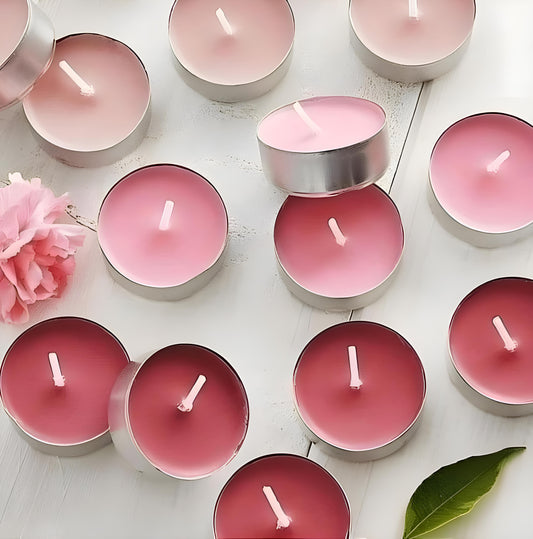 50Pcs Premium Long-Burning Tealight Candles (4 Hours Burning Time)